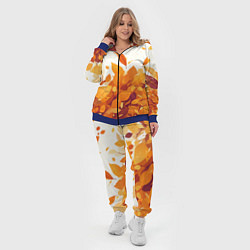 Женский 3D-костюм Осенние опавшие листья, цвет: 3D-синий — фото 2