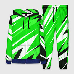 Женский костюм Geometry stripes green