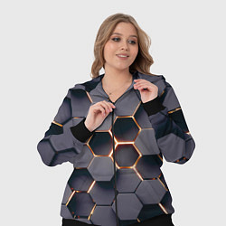 Женский 3D-костюм Трехмерные соты с подсветкой, цвет: 3D-черный — фото 2