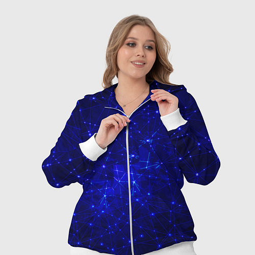 Женский костюм Обширная вселенная - соединяющиеся линии нейронов / 3D-Белый – фото 3