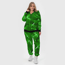 Женский 3D-костюм Прозрачная изумрудная геометрия, цвет: 3D-черный — фото 2