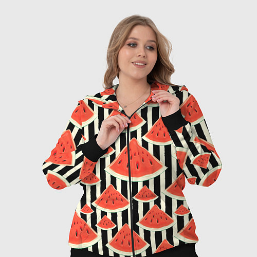 Женский костюм Арбузные дольки / 3D-Черный – фото 3