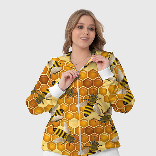 Женский костюм Пчелиный цветной паттерн / 3D-Белый – фото 3