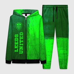 Женский 3D-костюм Leeds United - green gradient по-вертикали, цвет: 3D-черный