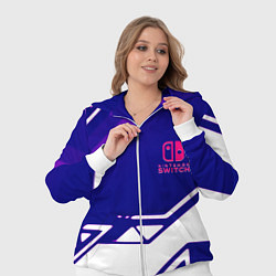 Женский 3D-костюм Нинтендо геометрия киберспорт, цвет: 3D-белый — фото 2