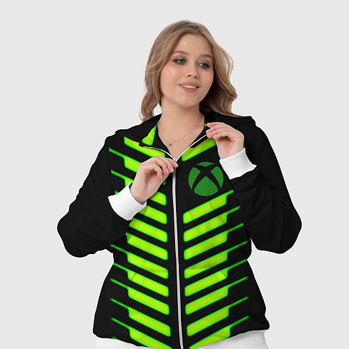Женский костюм Xbox green line / 3D-Белый – фото 3