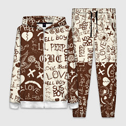 Женский 3D-костюм Lil peep retro pattern, цвет: 3D-белый