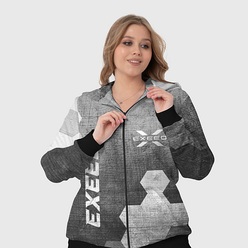 Женский костюм Exeed - grey gradient вертикально / 3D-Черный – фото 3