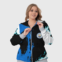 Женский 3D-костюм Манчестер сити краски абстрактные, цвет: 3D-меланж — фото 2