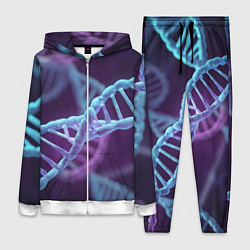 Женский 3D-костюм Неоновые спирали ДНК, цвет: 3D-белый