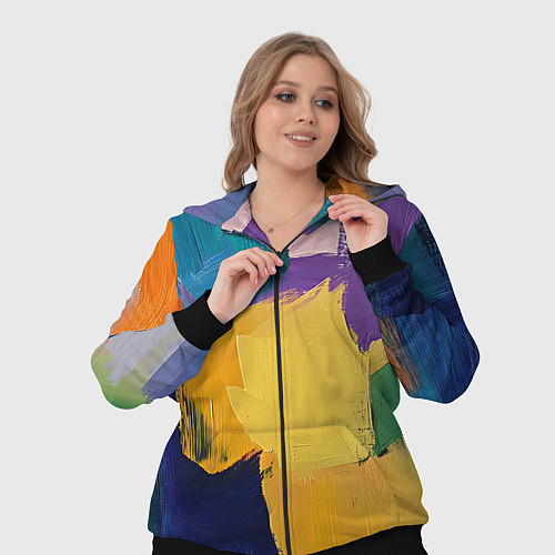 Женский костюм Мазки красок / 3D-Черный – фото 3