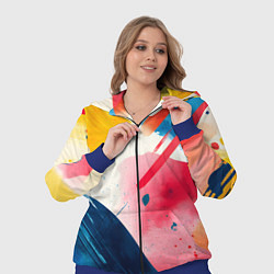 Женский 3D-костюм Абстрактные мазки красок, цвет: 3D-синий — фото 2