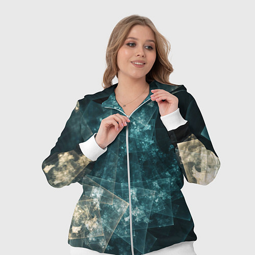 Женский костюм Абстрактный космос геометрия / 3D-Белый – фото 3