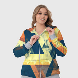Женский 3D-костюм Абстрактные треугольники, цвет: 3D-меланж — фото 2