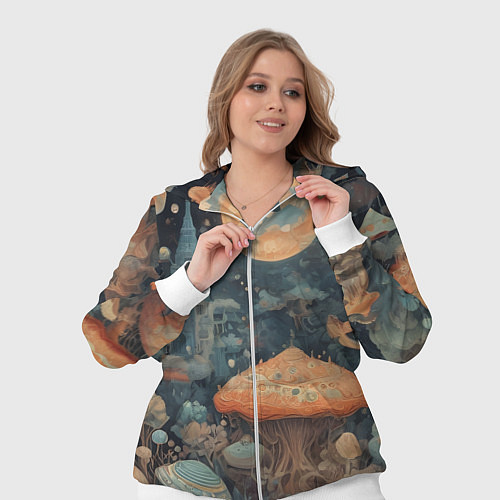 Женский костюм Сказочная абстракция / 3D-Белый – фото 3