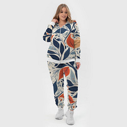 Женский 3D-костюм Искусство листья абстракция, цвет: 3D-белый — фото 2