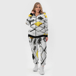 Женский 3D-костюм Оптические кубы текстура, цвет: 3D-черный — фото 2