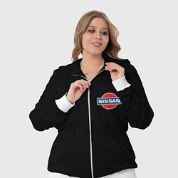 Женский 3D-костюм Nissan logo steel, цвет: 3D-белый — фото 2