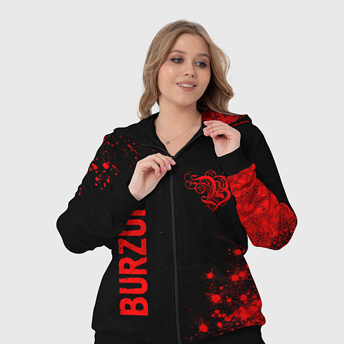 Женский костюм Burzum - red gradient вертикально / 3D-Черный – фото 3