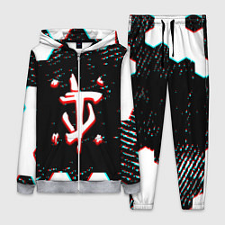 Женский 3D-костюм Doom hexagon glitch color, цвет: 3D-меланж