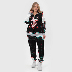 Женский 3D-костюм Doom hexagon glitch color, цвет: 3D-меланж — фото 2