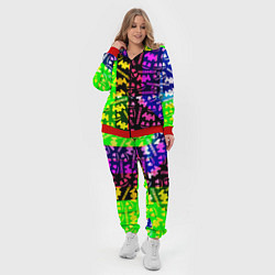 Женский 3D-костюм Marshmello pattern neon steel, цвет: 3D-красный — фото 2