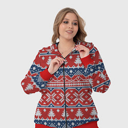 Женский 3D-костюм New year pattern, цвет: 3D-красный — фото 2