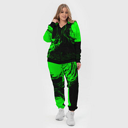Женский 3D-костюм Зелёная энергия на чёрном фоне, цвет: 3D-черный — фото 2