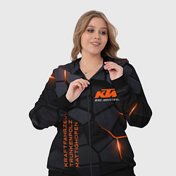Женский 3D-костюм KTM - плиты с эффектом свечения, цвет: 3D-черный — фото 2