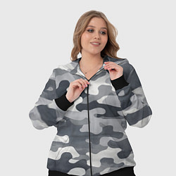 Женский 3D-костюм Камуфляж армейский серый, цвет: 3D-черный — фото 2