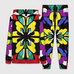 Женский 3D-костюм Яркий калейдоскоп, цвет: 3D-красный