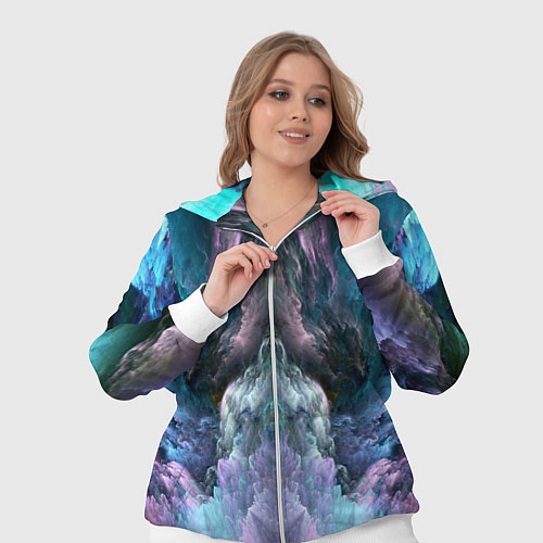 Женский костюм Фантастический неоновый космос / 3D-Белый – фото 3