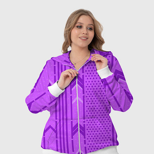 Женский костюм Закулисье фиолетовые обои / 3D-Белый – фото 3