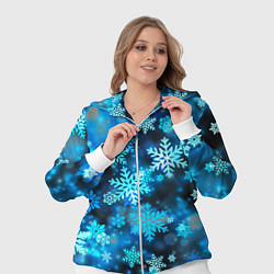 Женский 3D-костюм Снежный новогодний узор, цвет: 3D-белый — фото 2