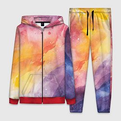 Женский 3D-костюм Краски акварели, цвет: 3D-красный