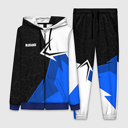 Женский 3D-костюм Блюлок - бело-синей спорт, цвет: 3D-синий