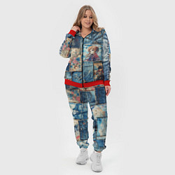 Женский 3D-костюм Аниме влюбленные на пэчворк, цвет: 3D-красный — фото 2