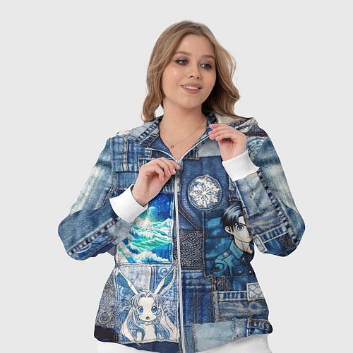 Женский костюм Микс аниме и пэчворк / 3D-Белый – фото 3