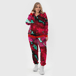 Женский 3D-костюм Абстракция красно-голубая, цвет: 3D-красный — фото 2