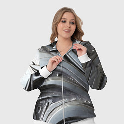 Женский 3D-костюм Полированный серебряный металл, цвет: 3D-белый — фото 2