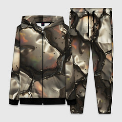 Женский 3D-костюм Жидкая субстанция светло-коричневая, цвет: 3D-черный