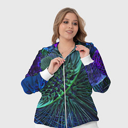 Женский 3D-костюм Фрактальный узор шипы, цвет: 3D-белый — фото 2