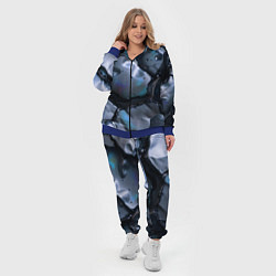 Женский 3D-костюм Жидкая субстанция серая, цвет: 3D-синий — фото 2