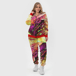 Женский 3D-костюм Красно-жёлтая абстракция, цвет: 3D-красный — фото 2