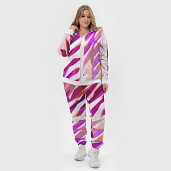 Женский 3D-костюм Бело-розовая абстракция, цвет: 3D-белый — фото 2