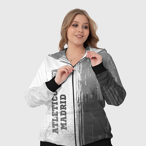 Женский костюм Atletico Madrid - white gradient по-вертикали / 3D-Черный – фото 3