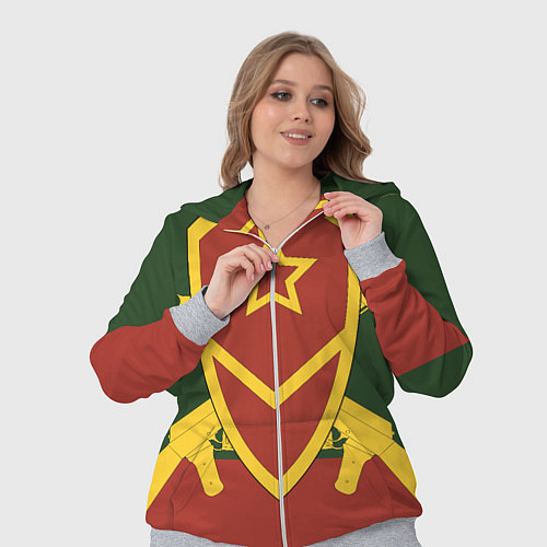 Женский костюм Мотострелковые войска: герб со щитом / 3D-Меланж – фото 3