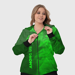 Женский 3D-костюм Among Us - green gradient по-вертикали, цвет: 3D-черный — фото 2