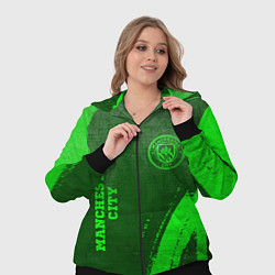 Женский 3D-костюм Manchester City - green gradient вертикально, цвет: 3D-черный — фото 2