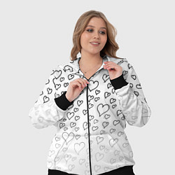 Женский 3D-костюм Рисованные сердца, цвет: 3D-черный — фото 2